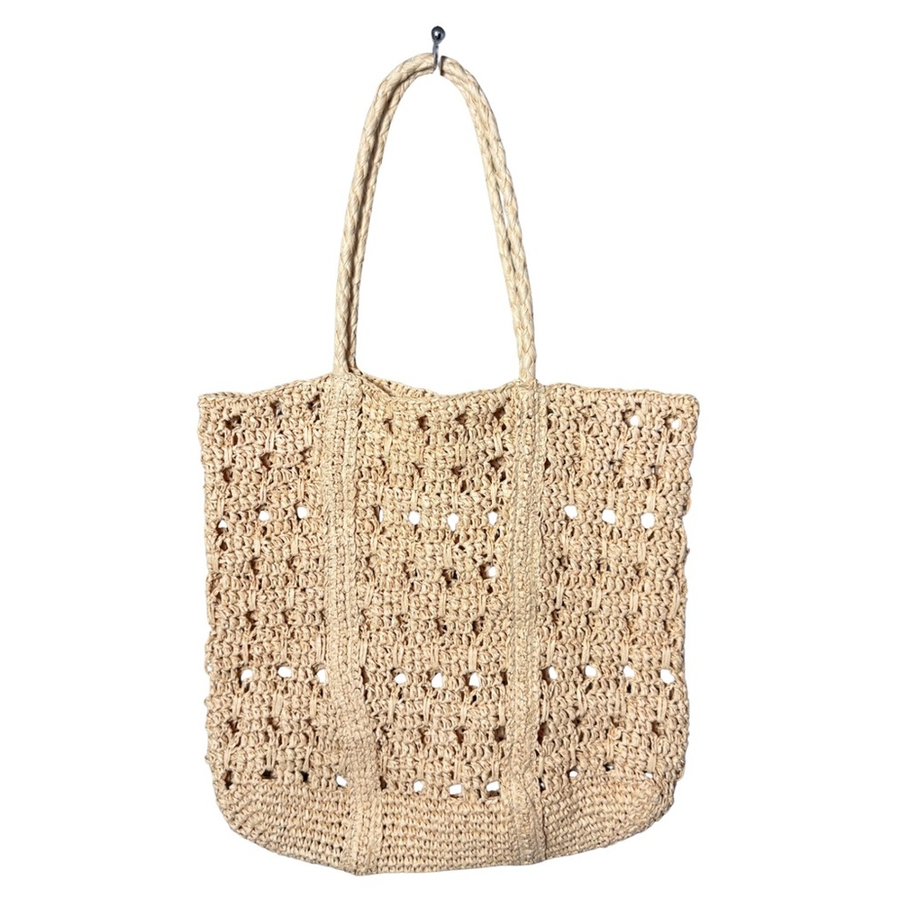 Unbranded Women’s Large Woven Straw Raffia Tote Handbag Summer Beach